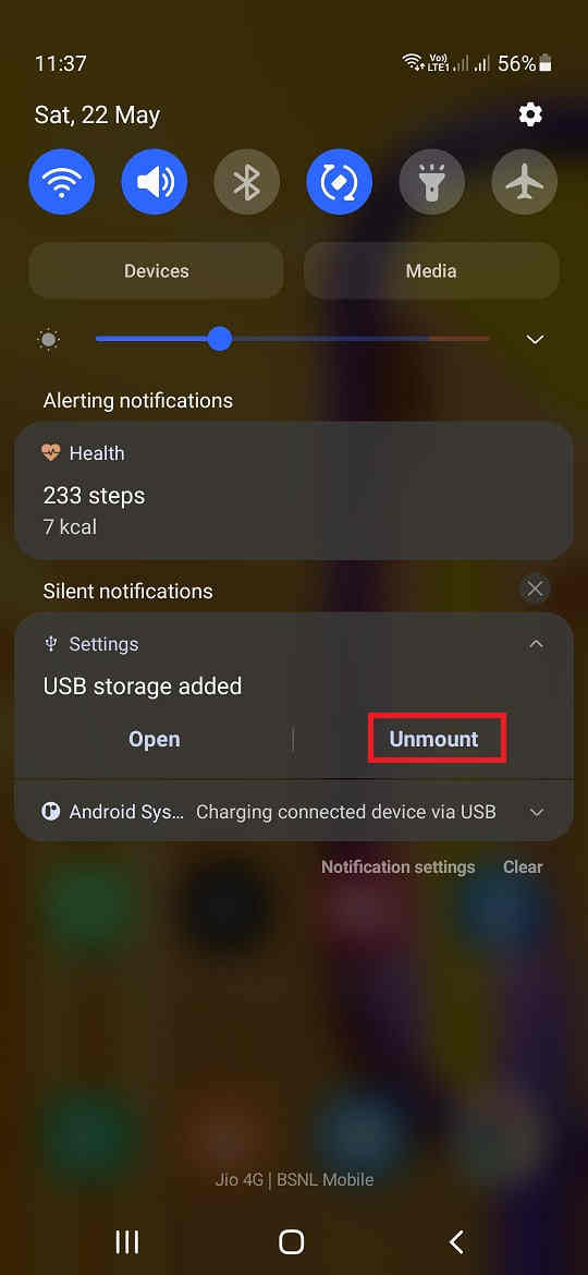 one ui usb unmount1