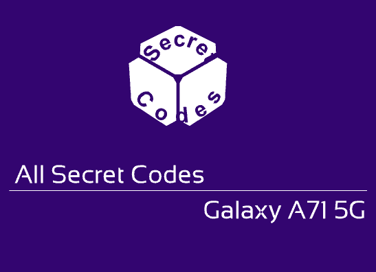 secret codes a71 5g