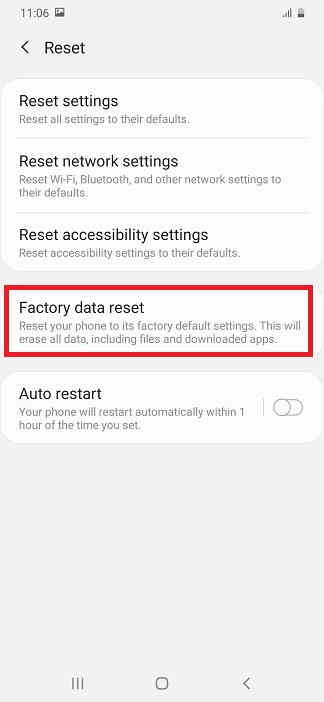factory data reset oneui1